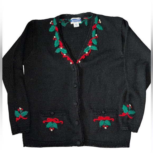 Vintage Pendleton Knockabouts Christmas Cardigan Sweater M - Picture 1 of 11